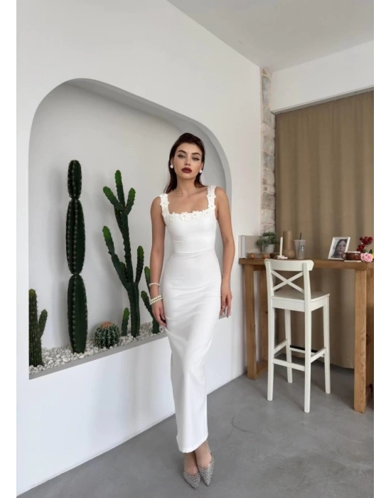 Mıng Çiçek Detaylı Elbise