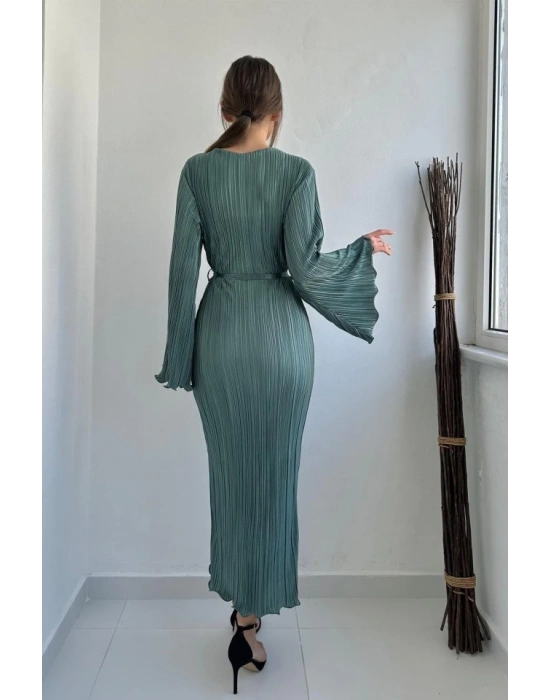 Mint İspanyol Kol Piliseli Elbise