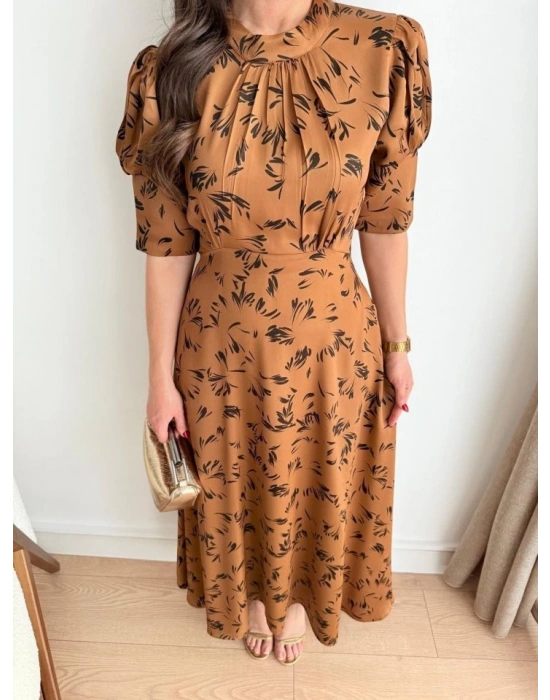 Moccah Yakası Bağlama Detaylı Elbise