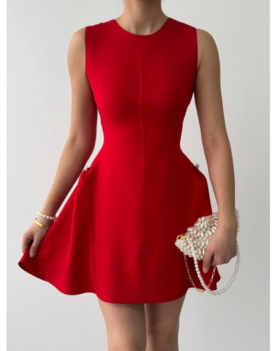 More İnci Detaylı Elbise