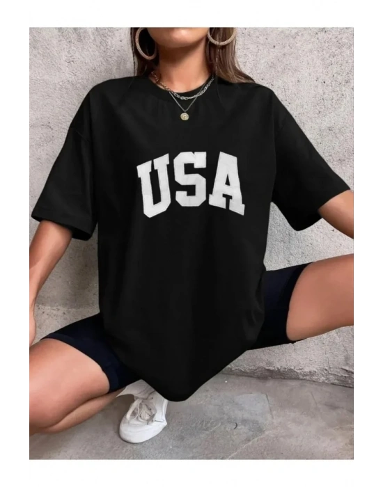 Nakışlı Oversize Thirt  iyah