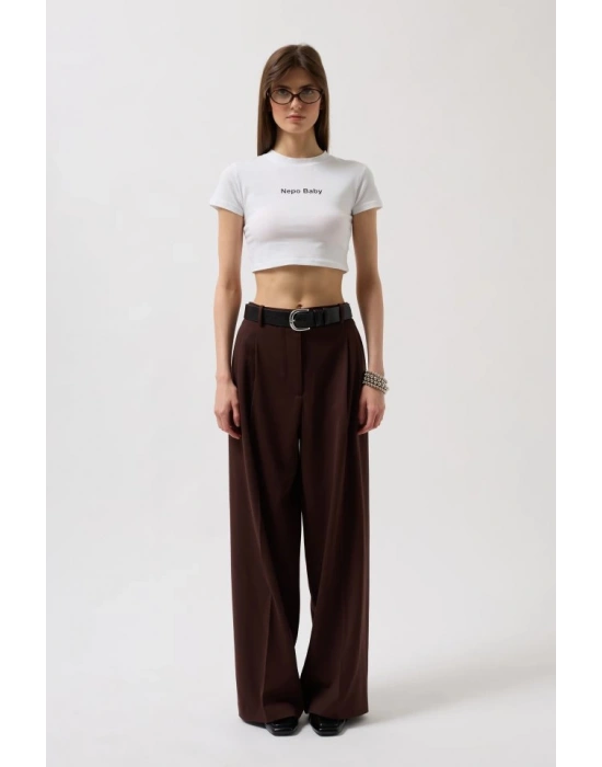 Nepo Baskılı Crop TShirt