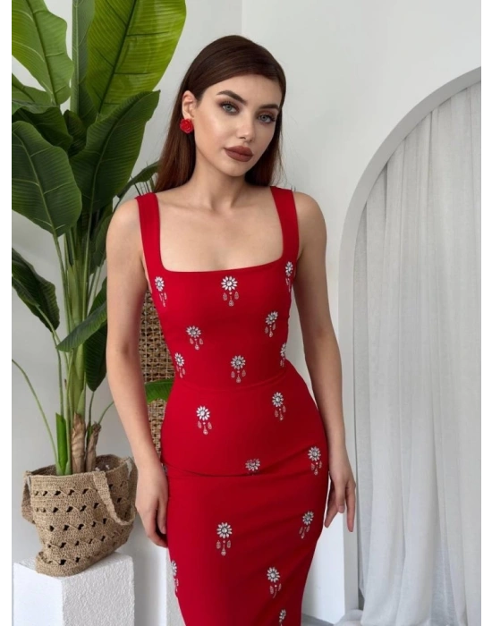 Ners Taş Detaylı Elbise