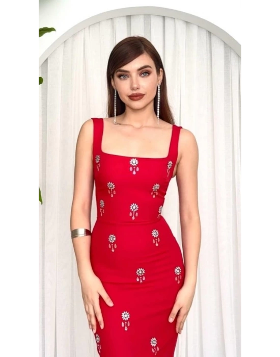 Ners Taş Detaylı Elbise