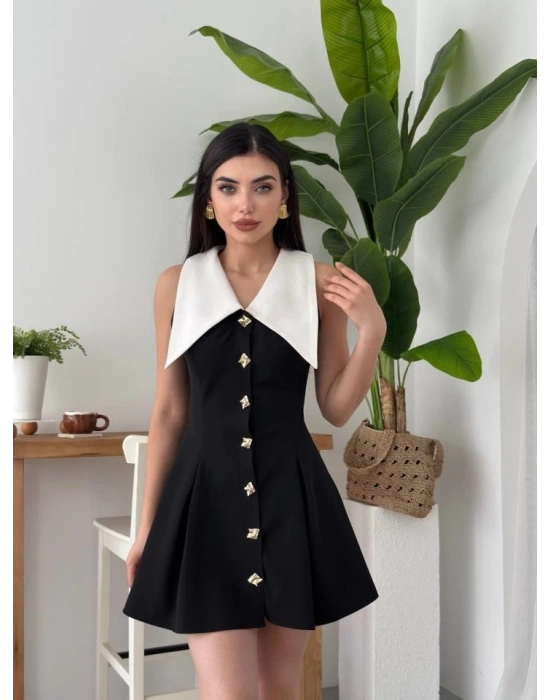 Ness Düğmeli Elbise