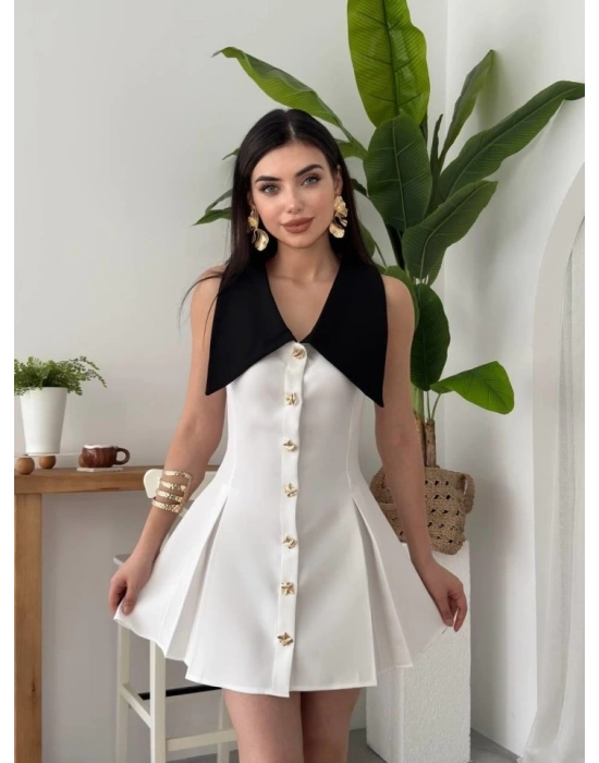 Ness Düğmeli Elbise