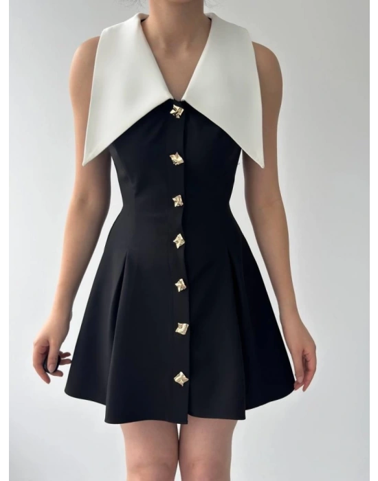 Ness Düğmeli Elbise