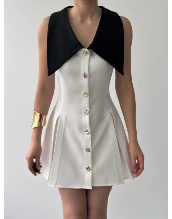 Ness Düğmeli Elbise