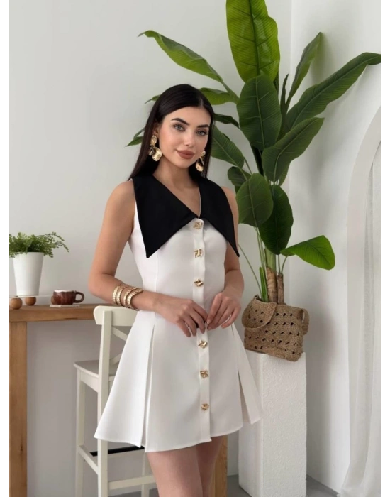 Ness Düğmeli Elbise