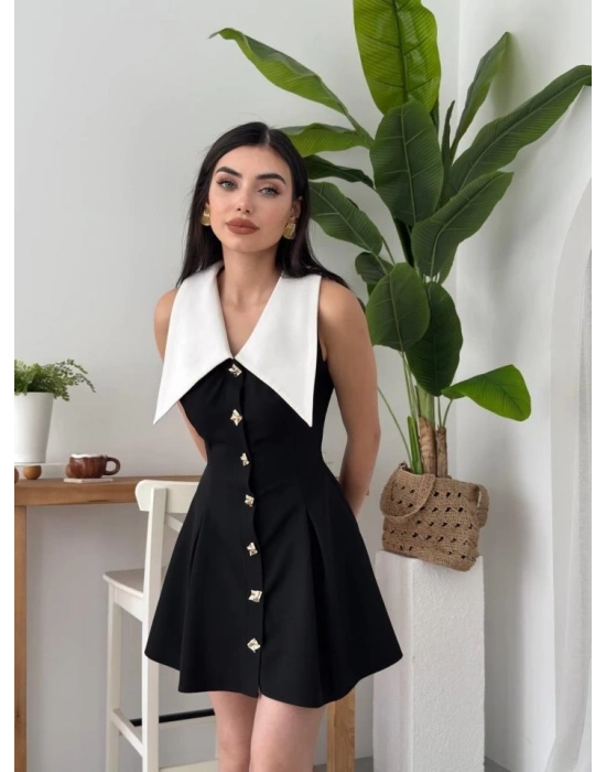 Ness Düğmeli Elbise