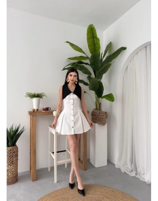 Ness Düğmeli Elbise