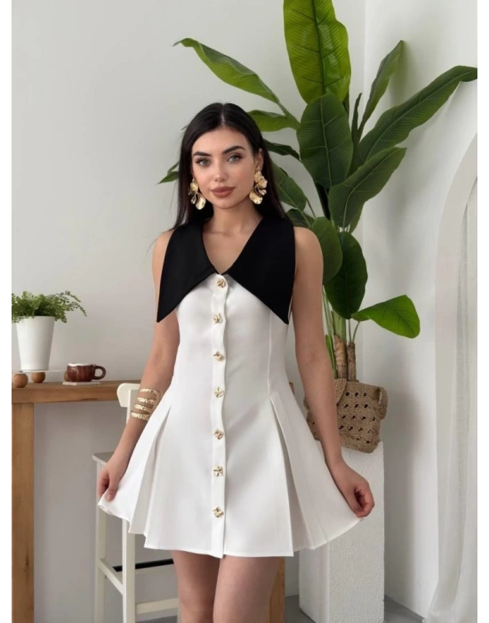 Ness Düğmeli Elbise