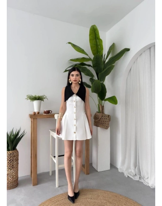 Ness Düğmeli Elbise