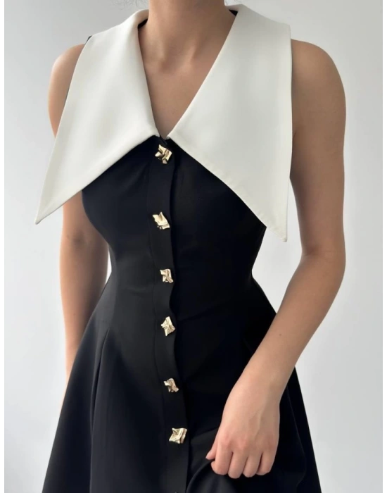 Ness Düğmeli Elbise