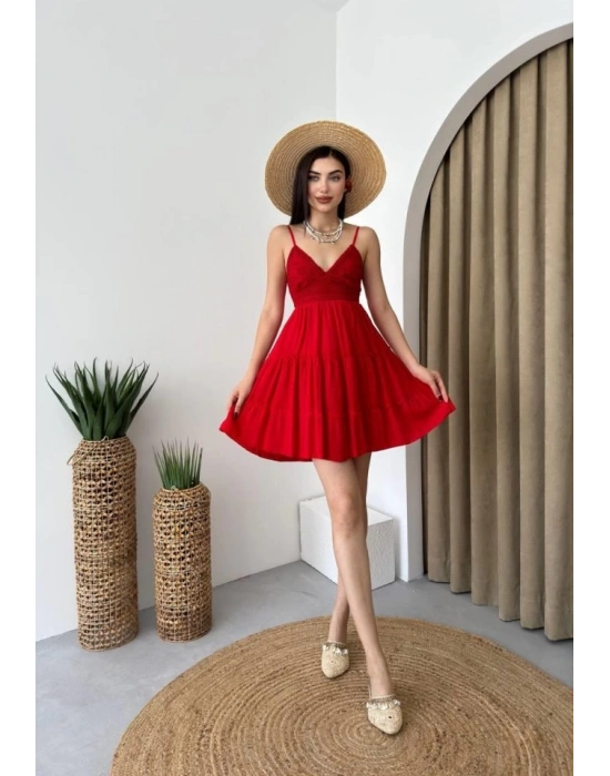 Nivel Göğsü Büzgülü Elbise