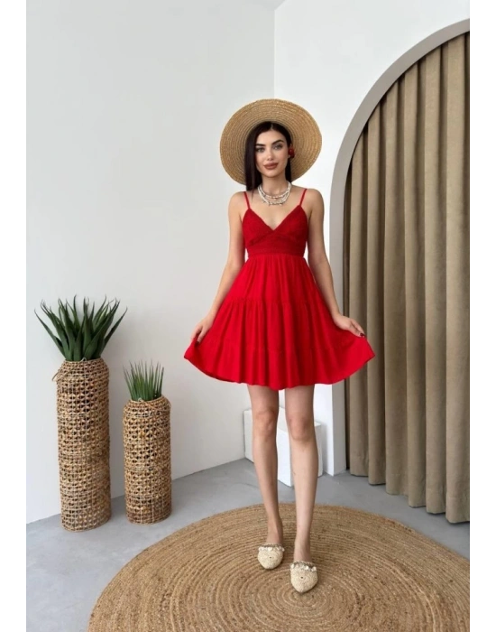 Nivel Göğsü Büzgülü Elbise