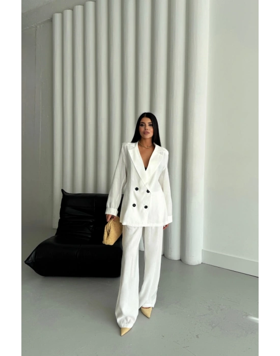 ODA 4 DÜĞE ATARIZ CEKET  PANTOON TAKI  Beyaz