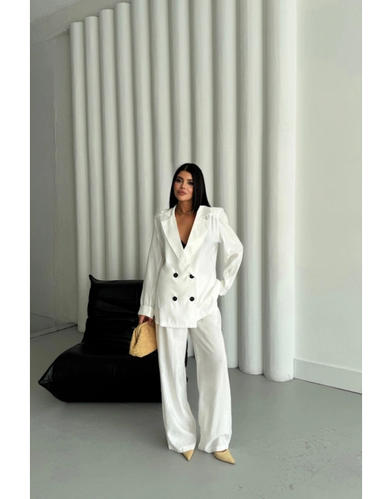 ODA 4 DÜĞE ATARIZ CEKET  PANTOON TAKI  Beyaz