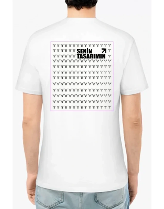 Ön 24/1 Düz Oversize Tshirt Tshirt  Beyaz