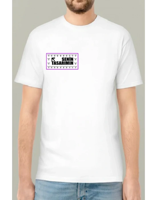 Ön 24/1 Düz Oversize Tshirt Tshirt  Beyaz