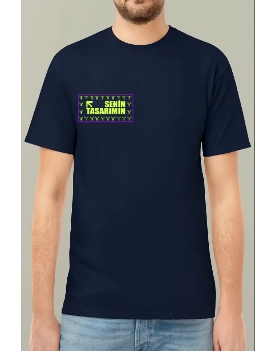 Ön Arka Oversize Tshirt 24/1 Düz  acivert