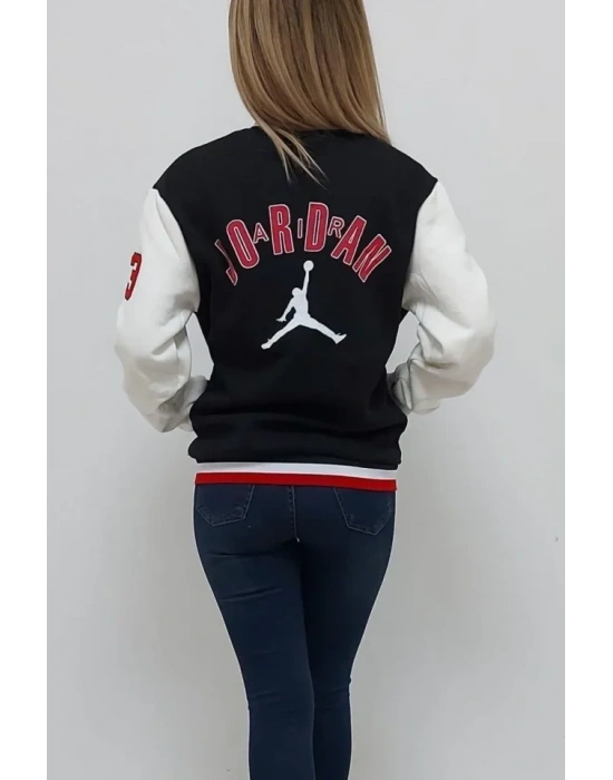 Ön Ve Kol Nakış İşlemeli Kolej Ceket  iyah