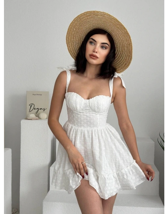 onika Omuz Bağlamalı Elbise