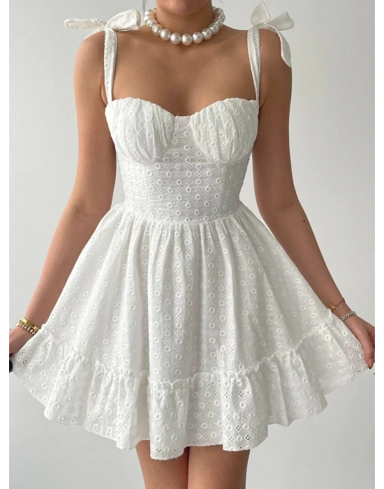 onika Omuz Bağlamalı Elbise