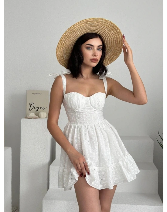 onika Omuz Bağlamalı Elbise