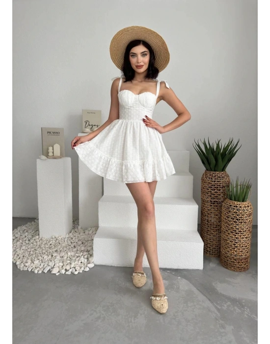 onika Omuz Bağlamalı Elbise