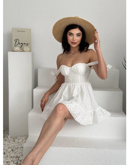 onika Omuz Bağlamalı Elbise