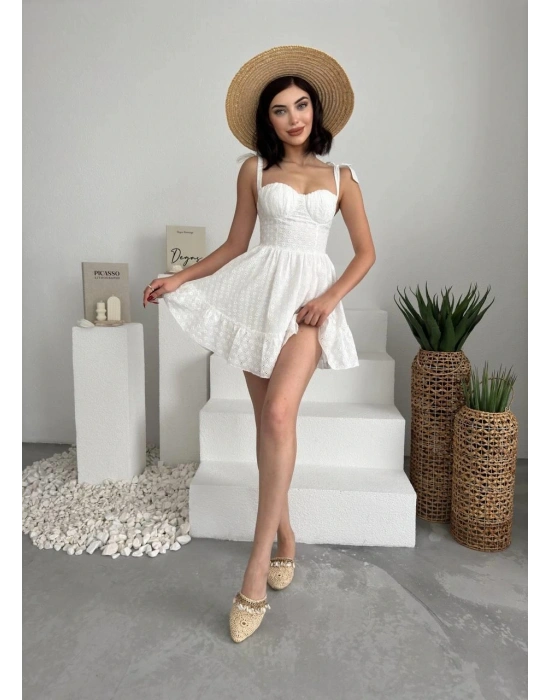 onika Omuz Bağlamalı Elbise