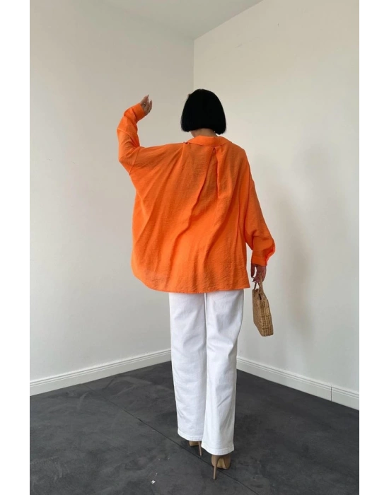Oranj Tek Cepli Bedensiz Cruz Gömlek