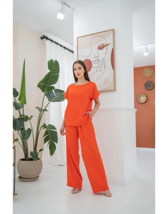 Oranj Thirt Ve Pantolon Takım
