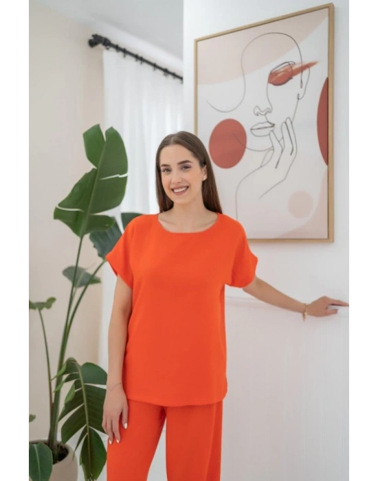 Oranj Thirt Ve Pantolon Takım