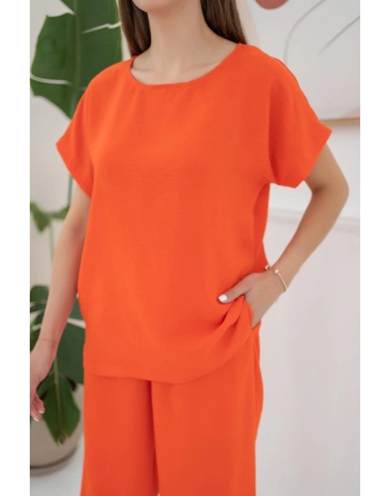 Oranj Thirt Ve Pantolon Takım