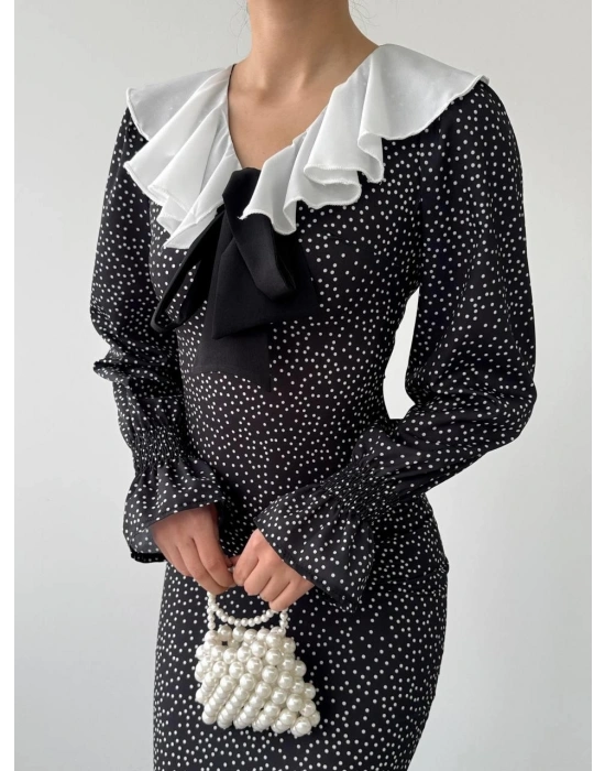 Ospe Fiyonklu Elbise