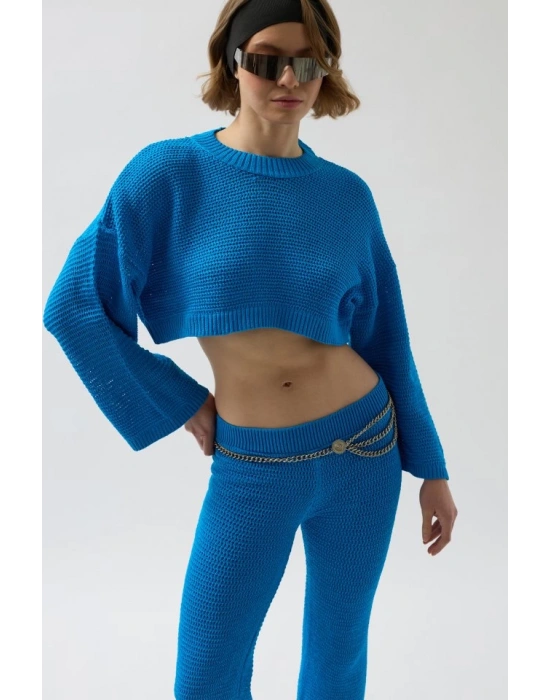 Oversize Triko Bluz Pantolon Takım