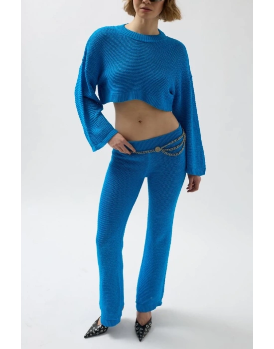 Oversize Triko Bluz Pantolon Takım