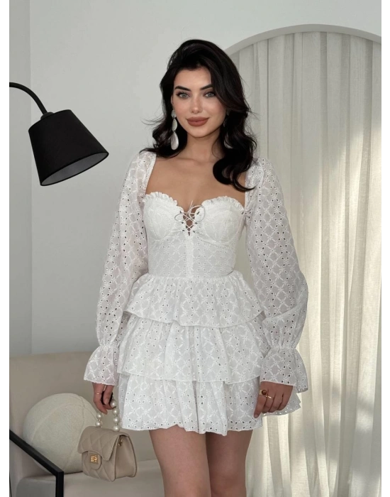 Oxfo Göğüs Bağlamalı Elbise