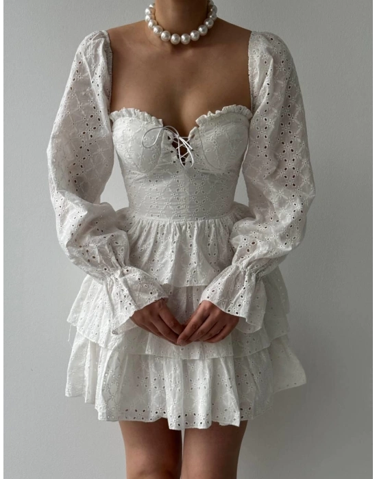 Oxfo Göğüs Bağlamalı Elbise