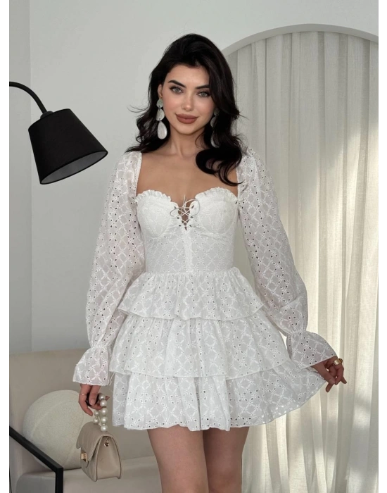 Oxfo Göğüs Bağlamalı Elbise