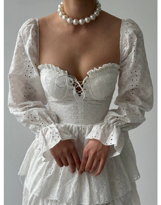 Oxfo Göğüs Bağlamalı Elbise