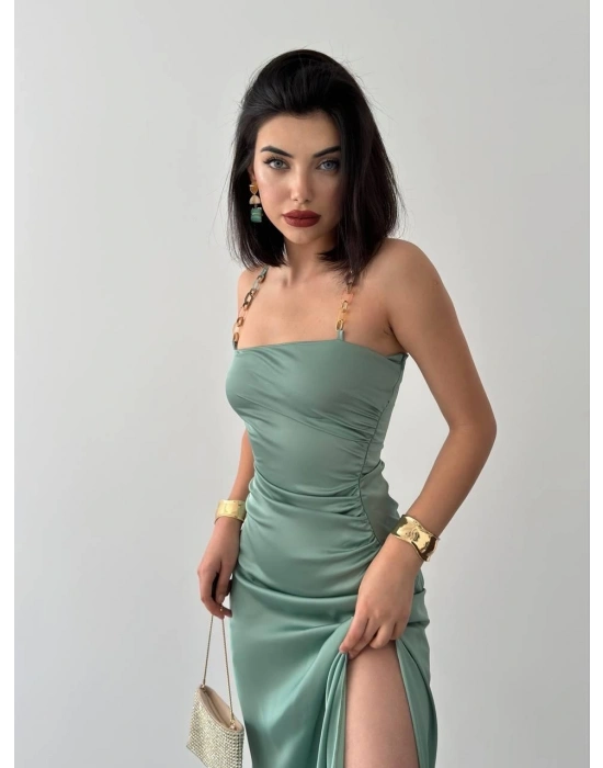 Oxpo Yırtmaç Detaylı Elbise