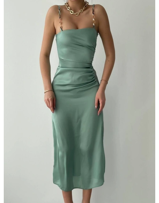 Oxpo Yırtmaç Detaylı Elbise