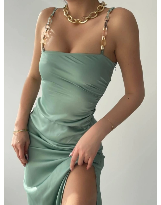 Oxpo Yırtmaç Detaylı Elbise