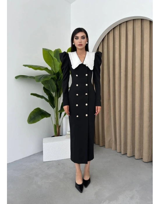 Palmas Geniş Yakalı Elbise