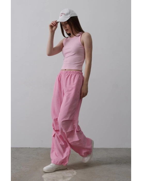 Paraşüt Cargo Pantolon  Pembe