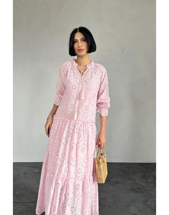 Pembe Dantelli New Elbise