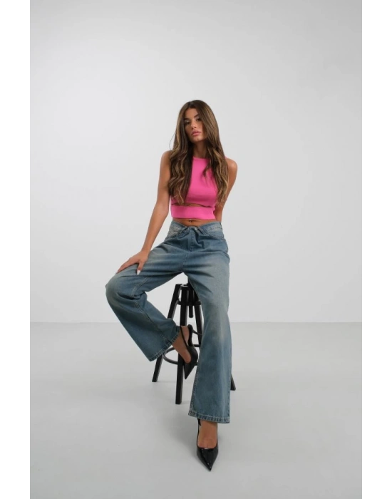 Pencere Detay Triko Bluz